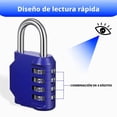 thumbnail image 4 of 2PCS Blue code lock, used for waterproof padlock of 4-position outdoor lockers, suitable for schools, gymnasiums, sports venues, fences, tool boxes, gates, boxes, outdoor and buckle storage., 4 of 5