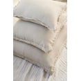 thumbnail image 6 of Natural Beige Fringe So Soft Linen Pillows 20x20 Down Alternative Insert, 6 of 12
