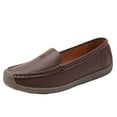 thumbnail image 2 of Eltusu Women Loafer Flat Shoes, Breathable No Slip Round Toe Solid Color Dress Shoes Coffee Size 9, 2 of 6