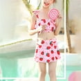 thumbnail image 5 of Girls Swimsuit Girls Swimsuit with Shorts Girls' Two-Piece Swimwear Matching Bathing Suits for Teens 7-8Years Girls Fashion, 5 of 7