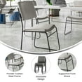 thumbnail image 4 of Flash Furniture 500 lb. Capacity High Density Gray Vinyl Stacking Chair with Sled Base, 4 of 12
