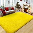 thumbnail image 2 of ZENELESS 6x9 Non-Slip Fluffy Rug, Large Fuzzy Area Rug for Living Room, Kids Room, Bedroom,Yellow Cozy Carpet Indoor, 2 of 8