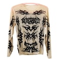 thumbnail image 1 of Camiseta de manga larga con estampado de tatuajes para hombre, transpirable, de poliéster y malla transpirable, 1 of 1