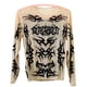 thumbnail image 1 of Camiseta de manga larga con estampado de tatuajes para hombre, transpirable, de poliéster y malla transpirable, 1 of 1