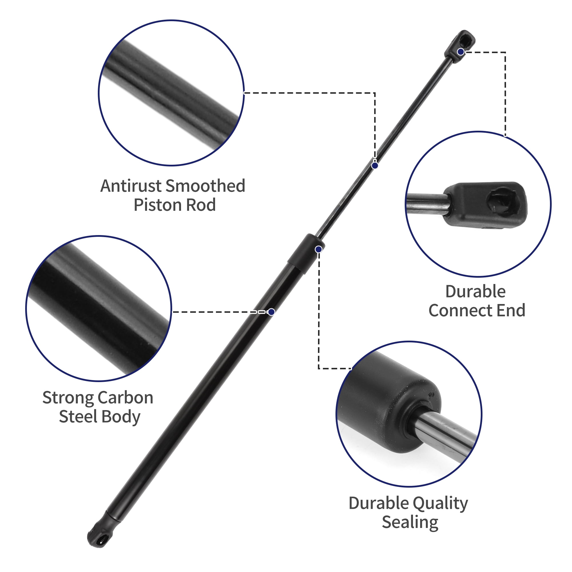 Unique Bargains Rear Hatch Lift Support Struts for Suzuki IGNIS II 2003 Black