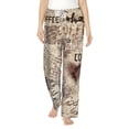 thumbnail image 2 of Goofa Abstract Coffee Pattern With Letters Printed Soft Pajama Pants for Women, Wide Leg Comfy Casual Lounge Yoga Pants-Medium, 2 of 9