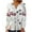 White, variant on Lolmot Women Fashion Summer Sexy Fold Printed Regular Women Long Sleeves V Neck Button Top