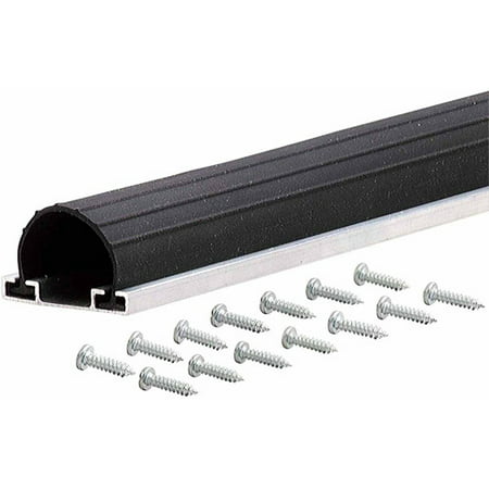 M-D Products 87668 18' Black Universal Aluminum and Rubber Garage Door Bottom
