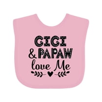 Inktastic Gigi and Papaw Love Me Boys or Girls Baby Bib