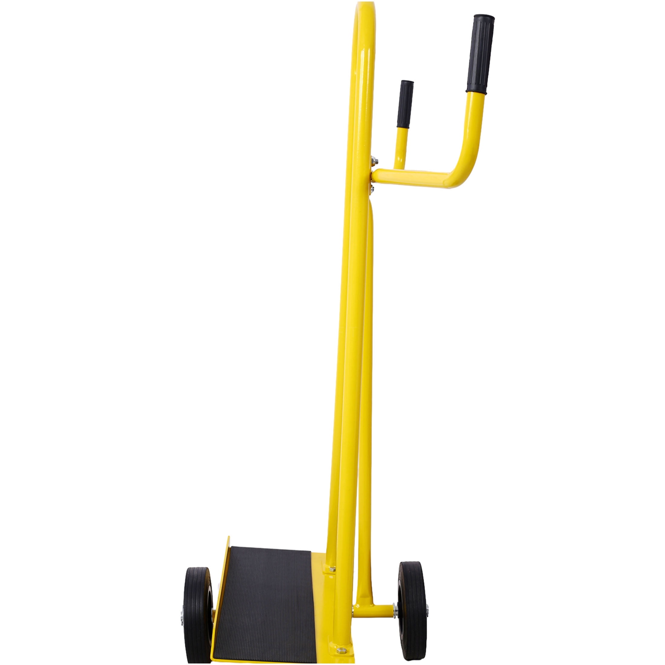 JERFIT Heavy Duty Drywall Hand Truck, 750 lbs Capacity Panel Cart Dolly with 7.5" Wheels & Brake, Yellow Steel Construction for Secure Material Moving