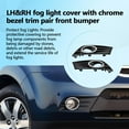 Fog Light Cover with Chrome Bezel Trim Pair Front Bumper (A Pair