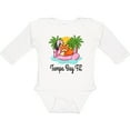 thumbnail image 3 of Inktastic Tampa Bay Florida Flamingo Girls Long Sleeve Baby Bodysuit, 3 of 5