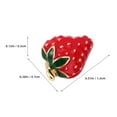 thumbnail image 2 of Masteelf  2 Pcs Zircon Earrings Studs Red Wedding Strawberry Items Bride, 2 of 8