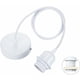 thumbnail image 1 of Suspensión E27 con bague à vis, cable textil regulable 100 cm, suspensión compatible con abat-jour, doble ideal para suspensiones de cocina, blanco, 1 of 1