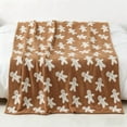 thumbnail image 3 of HELLOYOUNG Christmas Blankets for Adults Soft 60x80, Gingerbread Throw Blankets Flannel Fleece, Cozy Gifts for Women Men Christmas, 3 of 6