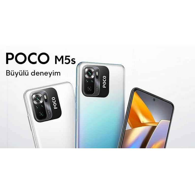 Poco M5s 4G LTE GSM (128GB + 6gb) 64MP Quad Camera 6.43 inch Octa Core (Not for USA Market) Global Unlocked (Gray (Global Version))