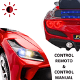 thumbnail image 2 of Montable Electrico para Niños Deportivo Dos Asientos Luz Sonido Control Remoto Batería 12v - Rojo, 2 of 7