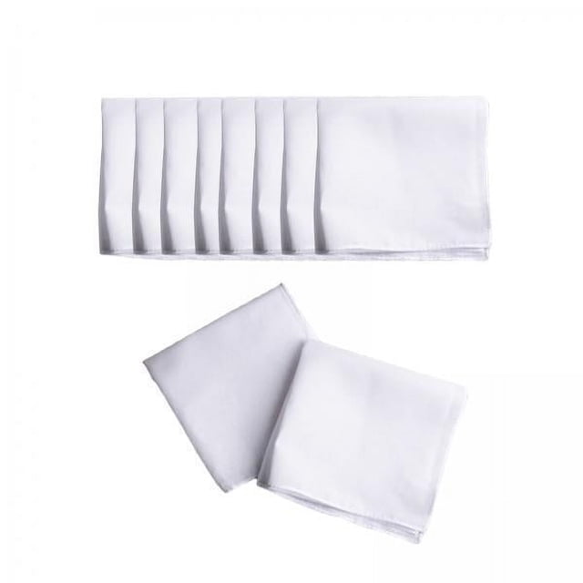 Pañuelo De Algodón Para Hombre, Pañuelos Blancos Sólidos Para Manualidades DIY, 4x10 Piezas, 20cm X 20cm