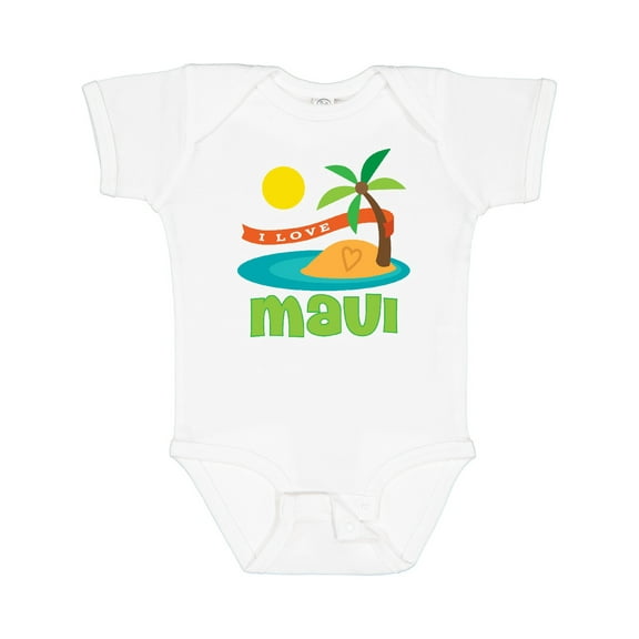 Inktastic I Love Maui Boys or Girls Baby Bodysuit