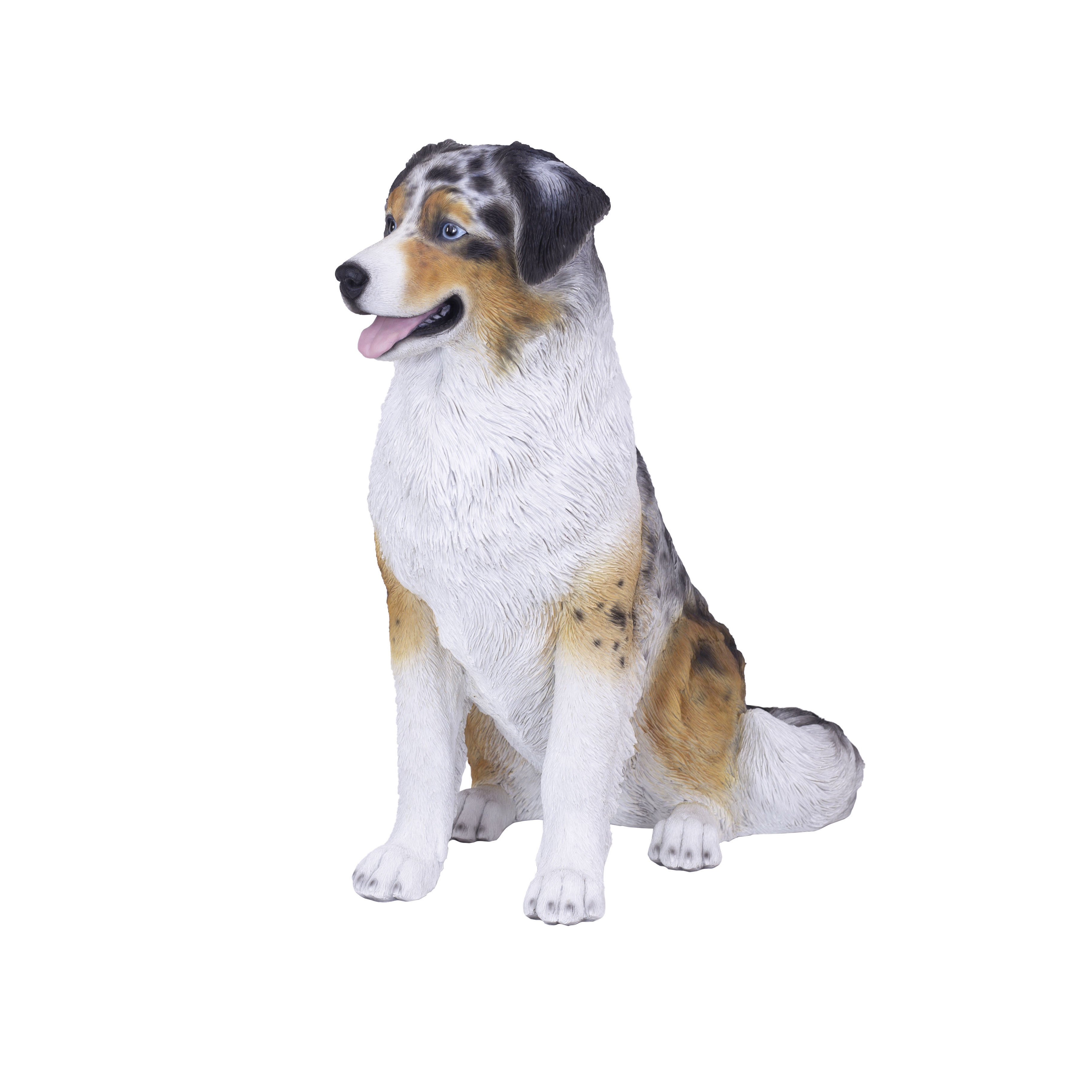 SOREAL Brown Australian shepherd Decorative Puppy Figurine for Home & Garden Décor, Handpainted Polyresin Dog Statue, Realistic Design | Gift for Dog Lovers | Weather-Resistant Indoor/Outdoor Decor