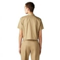 thumbnail image 2 of Dickies Women's Cropped Work Shirt, Khaki, L, 2 of 4