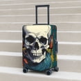 thumbnail image 6 of Gukieu Modern Hip-Hop Skull Print Suitcase Protective Cover, Elastic Zipper Buckle Suitcase Protective Cover, Suitable for Travel, Business Trip-X-Large, 6 of 7