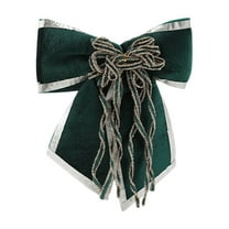 Velvet Christmas Bows for Christmas Tree Decorations Door Wreath Garland Bow Ornaments, for Gift Wrapping Wedding Home Holiday Party Decor (Green)