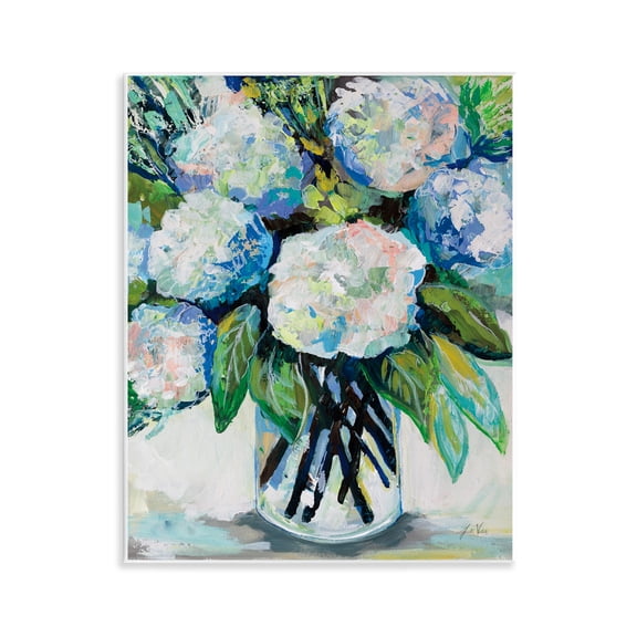Stupell Industries Abundant White Hydrangeas Botanical & Floral Painting Unframed Art Print Wall Art, 11 x 14