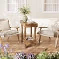 thumbnail image 6 of Finmind Narrow 2-Tier Side Table with Storage Shelf, Rectangular Curved Wood End Table for Bedroom, Living Room, or Small Spaces, 6 of 8