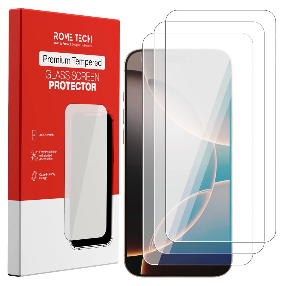 Apple iPhone 16 Pro Max Tempered Glass Screen Protector 3 Per Pack