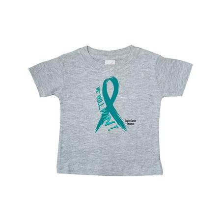 

Inktastic We Will Win Against Ovarian Cancer Ribbon Gift Baby Boy or Baby Girl T-Shirt