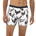 thumbnail image 2 of Picia Funny Chicken Pattern Men's Athletic Long Leg Briefs , Performance Stretch Underwear，Moisture-Wicking, 2 of 7