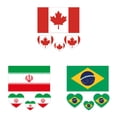 thumbnail image 1 of YWIYIUD 3PCS 2.36x2.36 Inch Portable PatrioticFlags Face Stickers Durable World Flag Face and Body Stickers Multicultural Travel Luggage Aviation Stickers for Football Competition Sports Event, 1 of 8