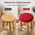 thumbnail image 6 of CozeLy Round Stool Cushion Cover Soft Padded Stool Seat Cover with Elastic Washable Round Chair Cover for Kitchen Island Vanity Stool up to 16 Inch, 6 of 8