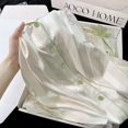 thumbnail image 2 of Pijamas de seda helada para mujer en verano, finos, frescos y frescos, pantalones cortos de encaje de manga corta, la seda se puede usar afuera, conjunto de dos piezas para uso doméstico, 2 of 4