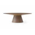 thumbnail image 1 of 95" X 43" X 30" Walnut Veneer Oval Dining Table, 1 of 1