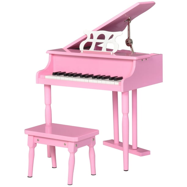 HOMCOM Piano Moderne pour Enfants, 30 Touches, Lot de 2, Mini Jouet pour  Enfant, Rose 