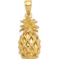 thumbnail image 4 of 14K Yellow Gold 3-D Cut-Out Pineapple Pendant (26 X 11) Made In Peru c3205, 4 of 6