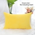 thumbnail image 3 of PiccoCasa Decorative Throw Pillow Cover Corduroy Corn Striped Cushion Cover, Yellow 12" x 18", 3 of 8