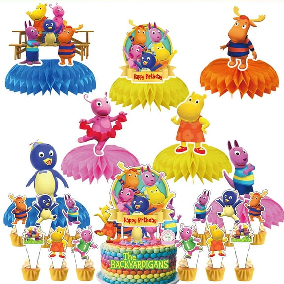 The Backyardigans Party Decor Supplies Honeycomb Centerpieces Table Toppers Cake Toppers Decorations for Birthday