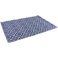 thumbnail image 3 of Northlight 4' x 6' Blue and White Geometric Rectangular Outdoor Area Rug, 3 of 4