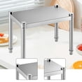 thumbnail image 1 of Elodie Microwave Oven Rack Kitchen Counter Shelf Stainless Steel Microwave Stand Dunnage Rack for Shop Commercial Pantry Garage Home 70x30x40 cm, 1 of 8