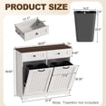 thumbnail image 5 of AHB Double Tilt Out Trash Cabinet with Drawers for Two 10 Gallon Bins, Kitchen Trash Can Storage Organizer, 35.63"L x 13"W x 35.63"H, White, 5 of 8