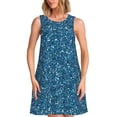 thumbnail image 1 of Fotbe Blue Glitter Vestido de Verano sin Mangas para Mujer – Vestido Midi Línea A, Estilo Camiseta Floral, Vestido Playero Casual y Fluido, 1 of 7