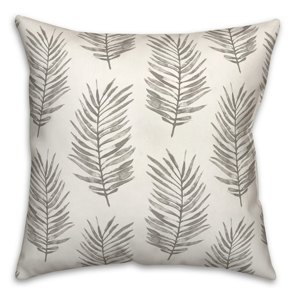Creative Products Gray Fern Pattern 18x18 Indoor / Outdoor Pillow