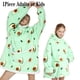 thumbnail image 2 of Manta de Sherpa de invierno nórdica, forro polar de felpa, Sudadera con capucha a juego para la familia, sudadera para niña, ropa de casa de aguacate, manta usable de gran tamaño, 2 of 4