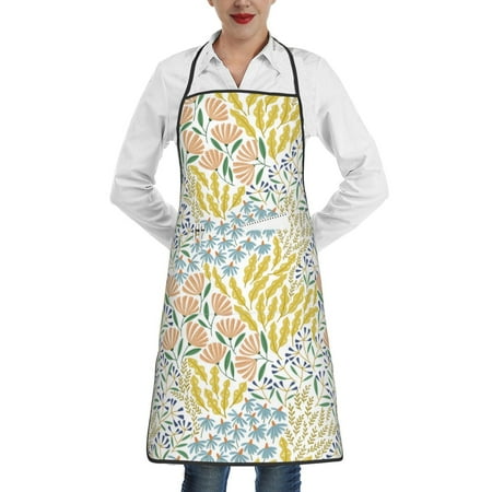 

Pofeuu Boho Print Aprons with Pockets Cute Aprons for Kitchen Cooking Server Barber Chef Apron