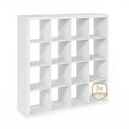 thumbnail image 4 of Furinno Cubicle Extra Thick Frame Decorative Cube Storage Organizer, 16-Cube, White, 4 of 8