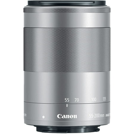 Canon - EF-M 55-200mm f/4.5-6.3 IS STM Telephoto Zoom Lens for EOS M Series Cameras - Silver