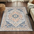 thumbnail image 3 of Luxe Weavers Oriental Medallion Navy 8x10 Area Rug, Stain-Resistant Carpet, 3 of 8